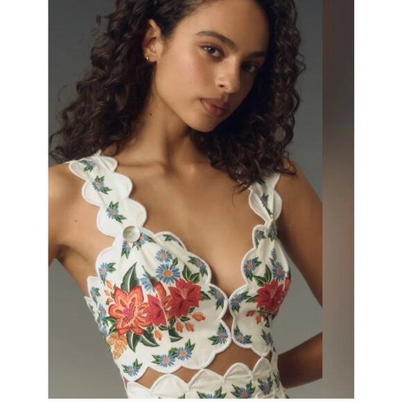 FARM Rio Dresses & Skirts - Farm Rio NEW Bloom Garden Off White Midi Dress, Med